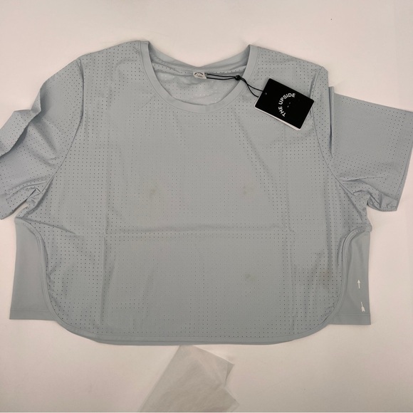 The Upside Track Cropped Tee in Ice. Blue Size XL NWT - Picture 3 of 11